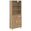 vidaXL Bufet Stejar Artizanal 69,5 x 32,5 x 180 cm Lemn prelucrat
