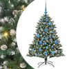 vidaXL Brad de Crăciun artificial Verde 120 cm PVC și Plastic și Oțel