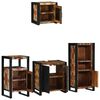 vidaXL Set de mobilier pentru baie 4 pcs Maro Lemn recuperat masiv