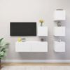 vidaXL Set dulapuri TV, 5 piese, alb, lemn prelucrat