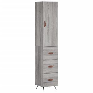vidaXL Dulap &icirc;nalt, gri sonoma, 34,5x34x180 cm, lemn prelucrat