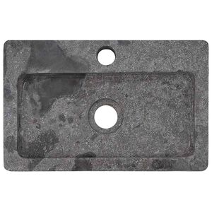 vidaXL Chiuvetă cu montaj pe perete, gri, 38x24x6,5 cm, marmură