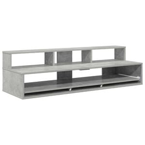 vidaXL Birou de studio Gri Beton 130 x 42,5 x 36 cm Lemn prelucrat