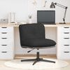 vidaXL Scaun de birou pivotant, negru, material textil