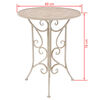 vidaXL Set mobilier de bistro, 3 piese, alb, oțel