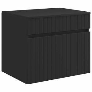 vidaXL Dulap Bathroom Montat pe Perete Negru 59 x 44,5 x 50 cm