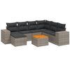 vidaXL Set canapele de grădină cu perne, 8 piese, gri, poliratan