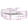 vidaXL Cadru de pat fără saltea, alb, 180x200 cm, lemn masiv pin