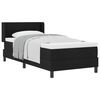 vidaXL Pat cu arcuri cu headboard Manual Negru 200 x 80 cm țesătură