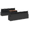 vidaXL Set de canapele pentru grădină 9 buc. Negru Rattan poli
