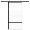 vidaXL Ușă glisantă cu set de feronerie neagră 102,5x205 cm Sticlă ESG