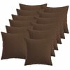 vidaXL Husă pentru pernă 12 buc. HEERLEN Maro 40 x 40 cm Țesătură