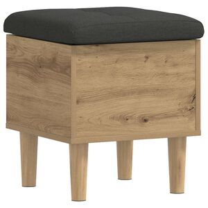 vidaXL Bancă de depozitare cu perne Stejar Artizanal 42 x 42 x 46 cm