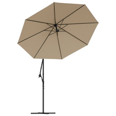 vida XL Pânză de schimb umbrelă de soare consolă, gri taupe, 350 cm