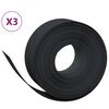 vidaXL Borduri de grădină, 3 buc, negru, 10 m 20 cm, polietilenă