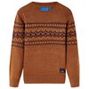 Pulover pentru copii tricotat, coniac, 128