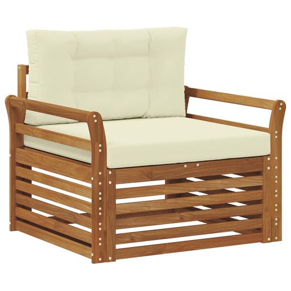 vidaXL Set de canapele de exterior Lemn de acacia solid și poliester