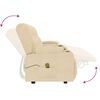vidaXL Fotoliu masaj rabatabil cu 4 locuri/suport pahar, crem, textil