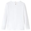 Tricou pentru copii cu m&acirc;neci lungi, ecru, 128