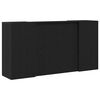 vidaXL Birou de recepție Stejar negru 200x50x103,5 cm Lemn prelucrat