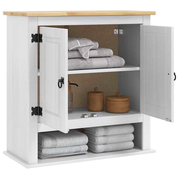 vidaXL Dulap suspendat Corona Alb 70 x 33 x 71,5 cm Lemn de pin masiv