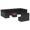 vidaXL Set mobilier de grădină cu perne, 13 piese, negru, poliratan