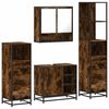 vidaXL Set de mobilier de baie 4 piese Lemn prelucrat de stejar afumat