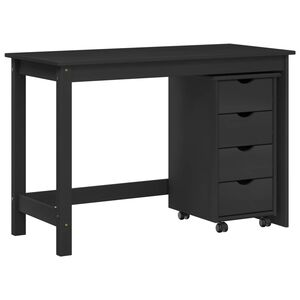 vidaXL Set birou și cabinet 2 buc. Gri Lemn masiv de pin