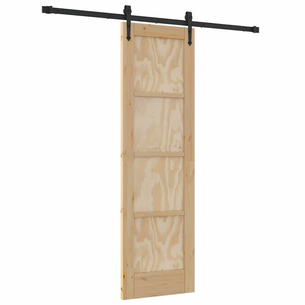 vidaXL Ușă glisantă ORKDAL Maro 61 x 198,5 cm Lemn de pin masiv