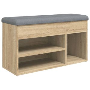 vidaXL Bancă de pantofi stejar sonoma 82x32x45,5 cm lemn prelucrat