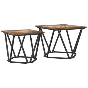 vidaXL Set măsuțe laterale 2 pcs Stejar fumuriu