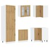 vidaXL Dulap de bucătărie cu ușă Lucca 2 pcs Alb 80 x 46 x 81.5 cm
