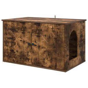vidaXL Casa pentru pisici Stejar fumuriu 85 x 55 x 50 cm Lemn compozit