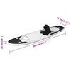vidaXL Set placă paddleboarding gonflabilă, negru, 360x81x10 cm