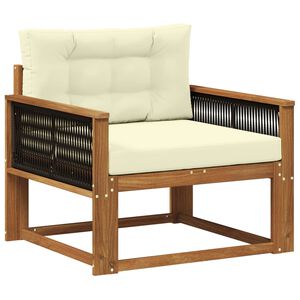 vidaXL Canapea Medie pentru Exterior Lemn Solid de Acacia natural