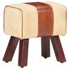 vidaXL Bancă Bok gimnastică maro 38 cm piele naturală/lemn masiv mango
