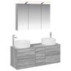 vidaXL Set de mobilier pentru baie 4 buc. Sonoma gri