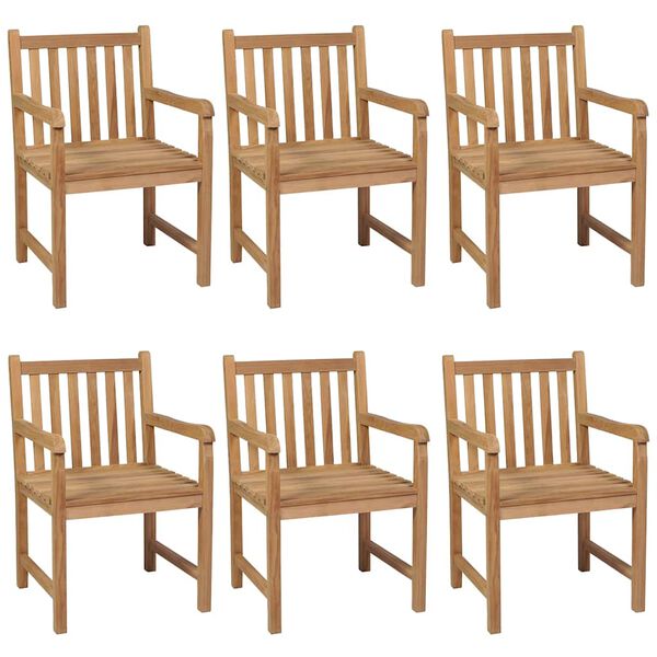 vidaXL Set de mobilier de grădină cu 7 piese, 150x90 cm, lemn masiv de tec
