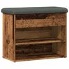 vidaXL Banchetă pantofar, lemn vechi, 62x32x50 cm, lemn prelucrat