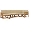 vidaXL Set de canapele de exterior 7 buc. Natural și Bej Poliester