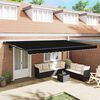 vidaXL Cortina Retractabilă Negru 500 &times; 300 cm Poliester și metal