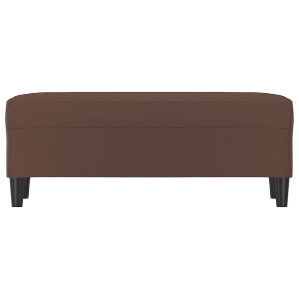 vidaXL Bancă, maro, 100x35x41 cm, piele ecologică