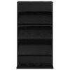 vidaXL Raft pentru reviste Stejar Negru 70 x 41 x 126 cm Lemn compozit