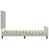 vidaXL Pat cu arcuri cu headboard Gri deschis 100 x 200 cm Catifea