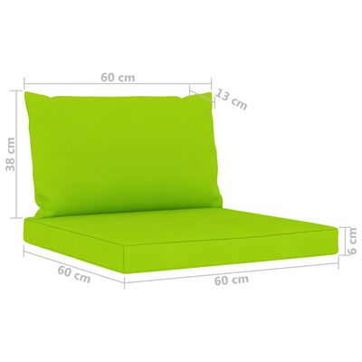 vidaXL Canapea de grădină cu 4 locuri cu perne verde aprins