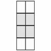 vidaXL Ușă glisantă, negru, 76x205 cm, sticlă securizată și aluminiu