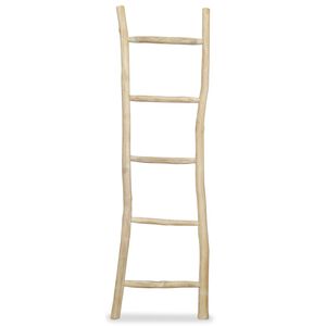 vidaXL Scară pentru prosoape cu 5 trepte, tec, 45x150 cm, natural