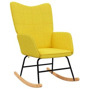 vidaXL Scaun balansoar, galben muștar, material textil