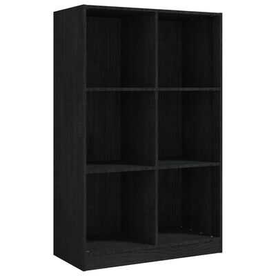 vidaXL Bibliotecă, negru, 70x33x110 cm, lemn masiv de pin