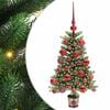 vidaXL Brad de Crăciun cu 150 LED cu suport Verde 65 cm PE